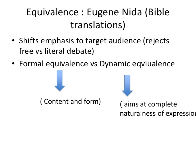 eugene nida functional equivalence